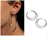 Theater HOOP - Black Hoop Earring