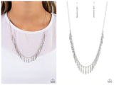 Striking Sheen - Silver Necklace
