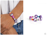 Multicolored Madness - Purple Bracelet