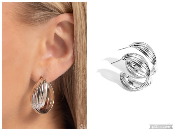 Curvy and Worthy - Silver Hoop Earring