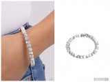 Sinuous Stones - White Bracelet