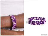 Coiled Candy - Purple Bracelet