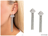 Experimental Elegance - Silver Post Earring