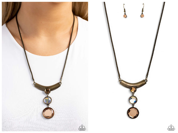 Alluring Andante - Brass Necklace