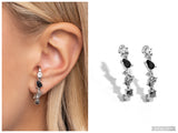 Trendy Twists - Black Post Earring