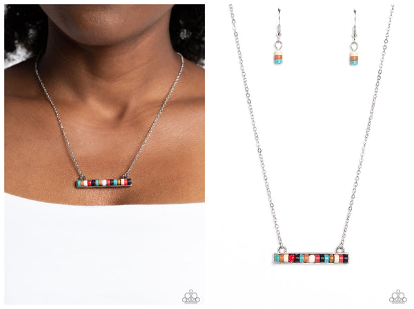 Barred Bohemian - Multi Necklace