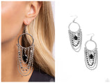 Cascading Clash - Black Earring