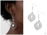 Perky Perennial - White Earring
