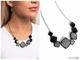 Twinkling Tables - Black Necklace