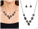 Glittering Geometrics - Silver Necklace