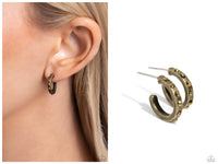 Gallant Glitz - Brass Hoop Earring