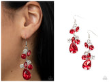 Rhinestone Reveler - Red Earring