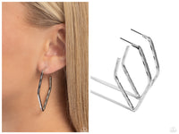 Winning Edge - Silver Hoop Earring