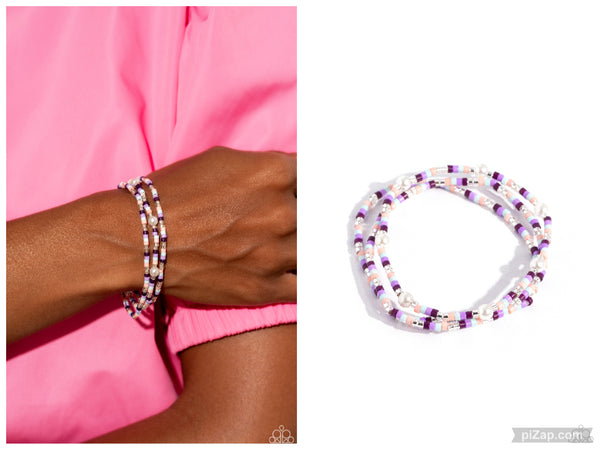 Colorblock Cache - Purple Bracelet