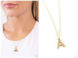 Leave Your Initials - Gold - A Initial Necklace