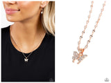 High-Flying Hangout - Rose Gold Necklace