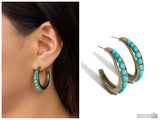Rural Relaxation - Brass Hoop Earring