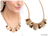 Multicolored Mayhem - Brown Necklace