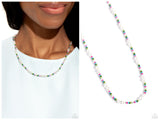 Colorblock Charm - Green Necklace