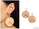 On the Edge of Edgy - Brown Earring