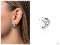 Bubbling Beauty - Silver Hoop Earring