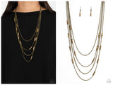 Metallic Monarch - Brass Necklace