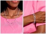 Colorblock Charm - Purple Necklace