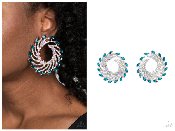 Firework Fanfare - Blue Post Earring