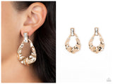 Metro Meltdown - Gold Post Earring