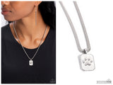 PAW to the Line - White Necklace