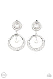 Royal Revival - White Clip-on Earring