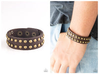 Biker Bold - Brown Bracelet