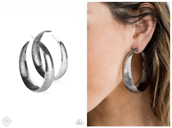 Desert Wanderings - Silver Hoop Earring