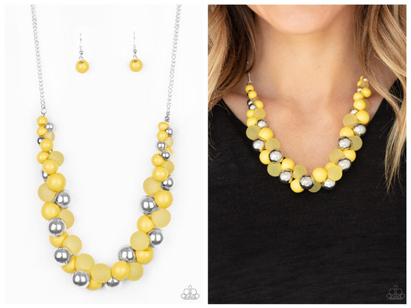 Bubbly Brilliance - Yellow Necklace