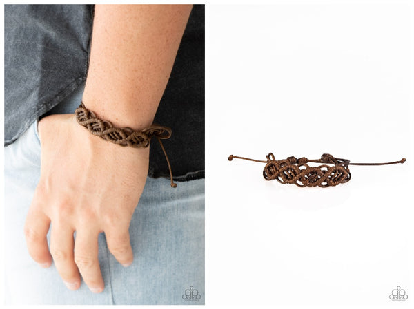 Boondocks and Bonfires - Brown Bracelet