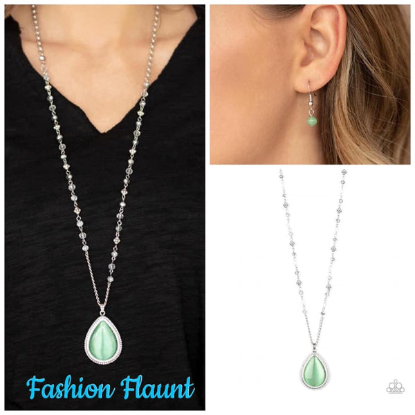 Fashion Flaunt - Green Necklace