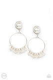 Seize Your Moment - White Clip-on Earring