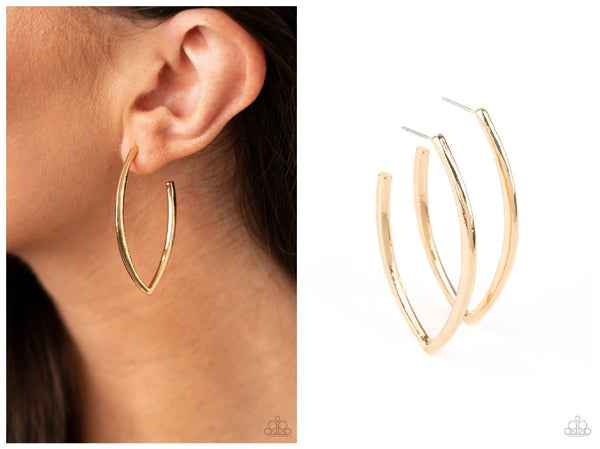 Point-Blank Beautiful - Gold Hoop Earring