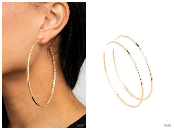 Diamondback Diva - Gold Hoop Earring