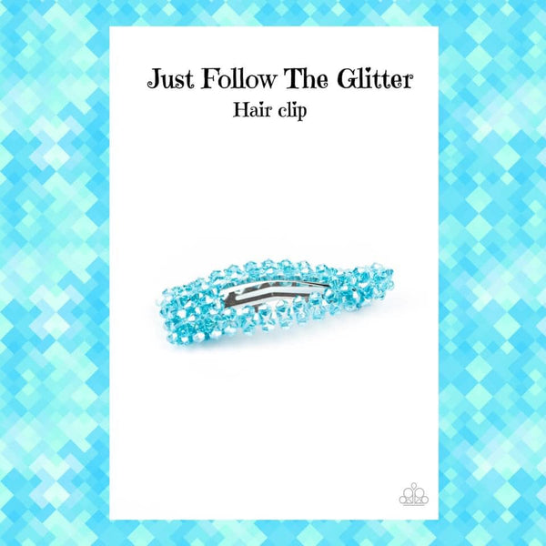 Just Follow The Glitter - Blue Hair Clip