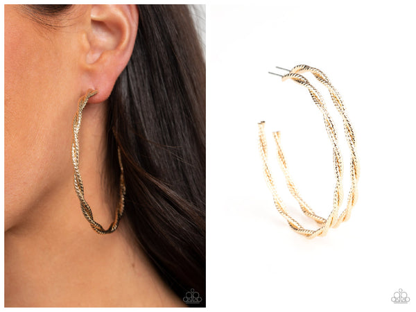 Totally Throttled - Gold Hoop Earring