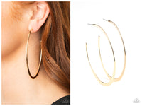 Flatlined - Gold Hoop Earring