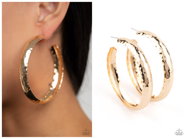 Check Out These Curves - Gold Hoop Earring