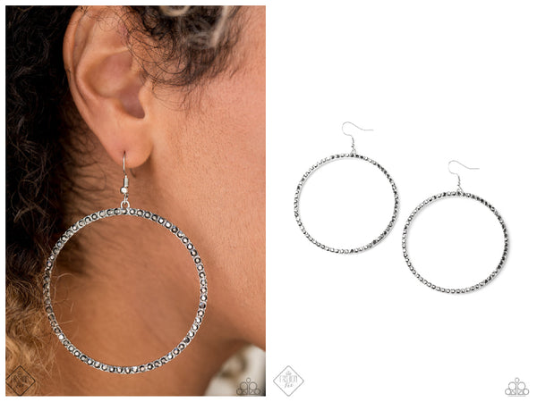 Wide Curves Ahead - Silver Earring