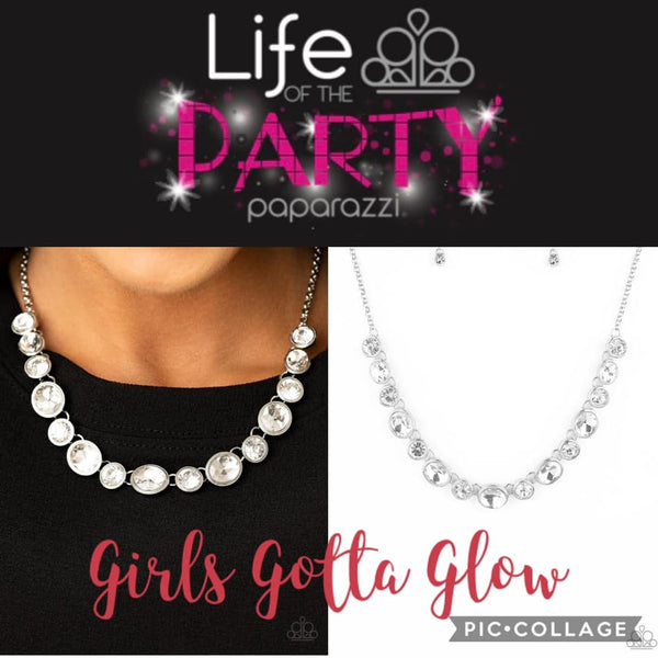 Girls Gotta Glow - White Necklace