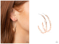 Twisted Tango - Rose Gold Hoop Earring