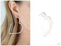 I HEART a Rumor - Rose Gold Hoop Earring