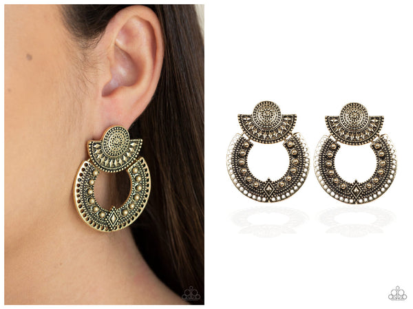 Texture Takeover - Brass Post Earring