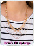 The Square Off - Gold Necklace