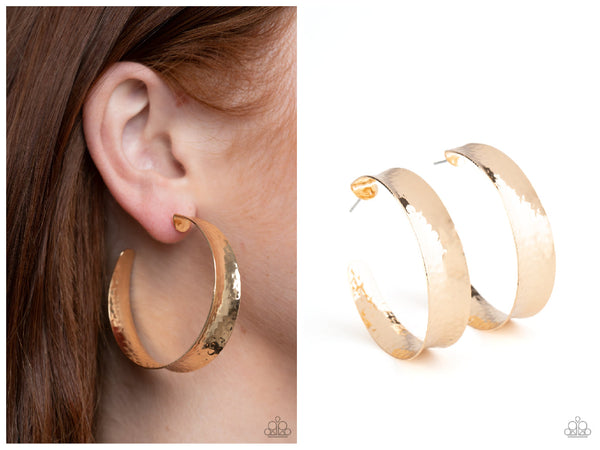 Fearlessly Flared - Gold Hoop Earring